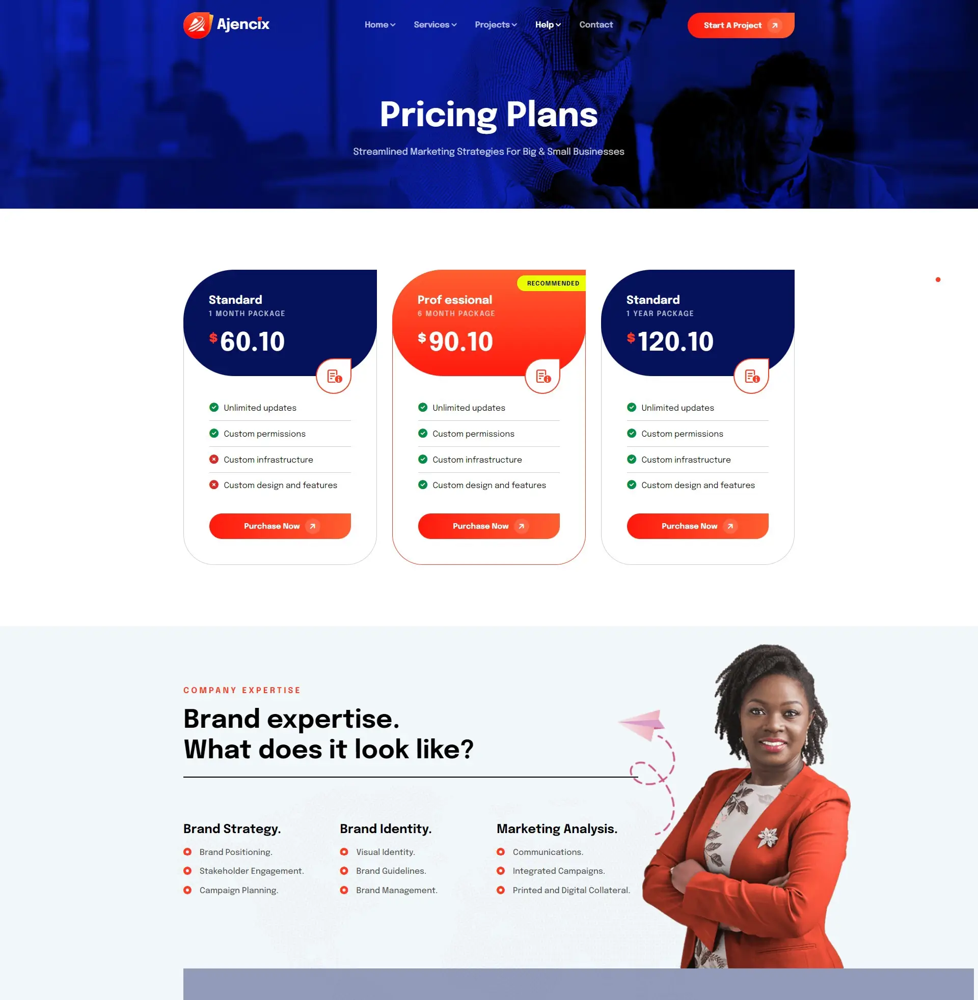 Ajencix Pricing Page